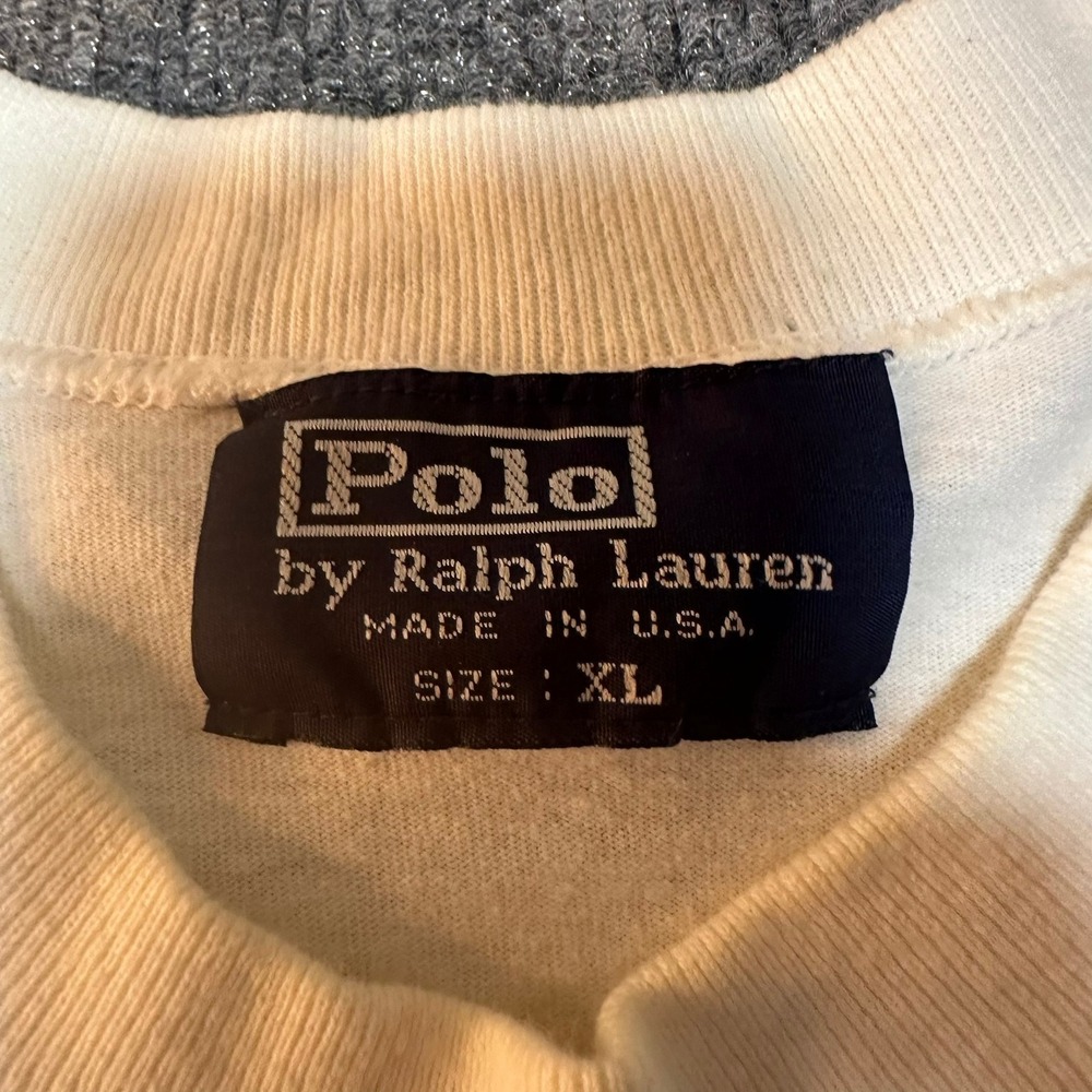 Vintage Polo Sport Ralph Lauren USA Olympic Rings T-Shirt White XL Made in USA - Picture 3 of 9